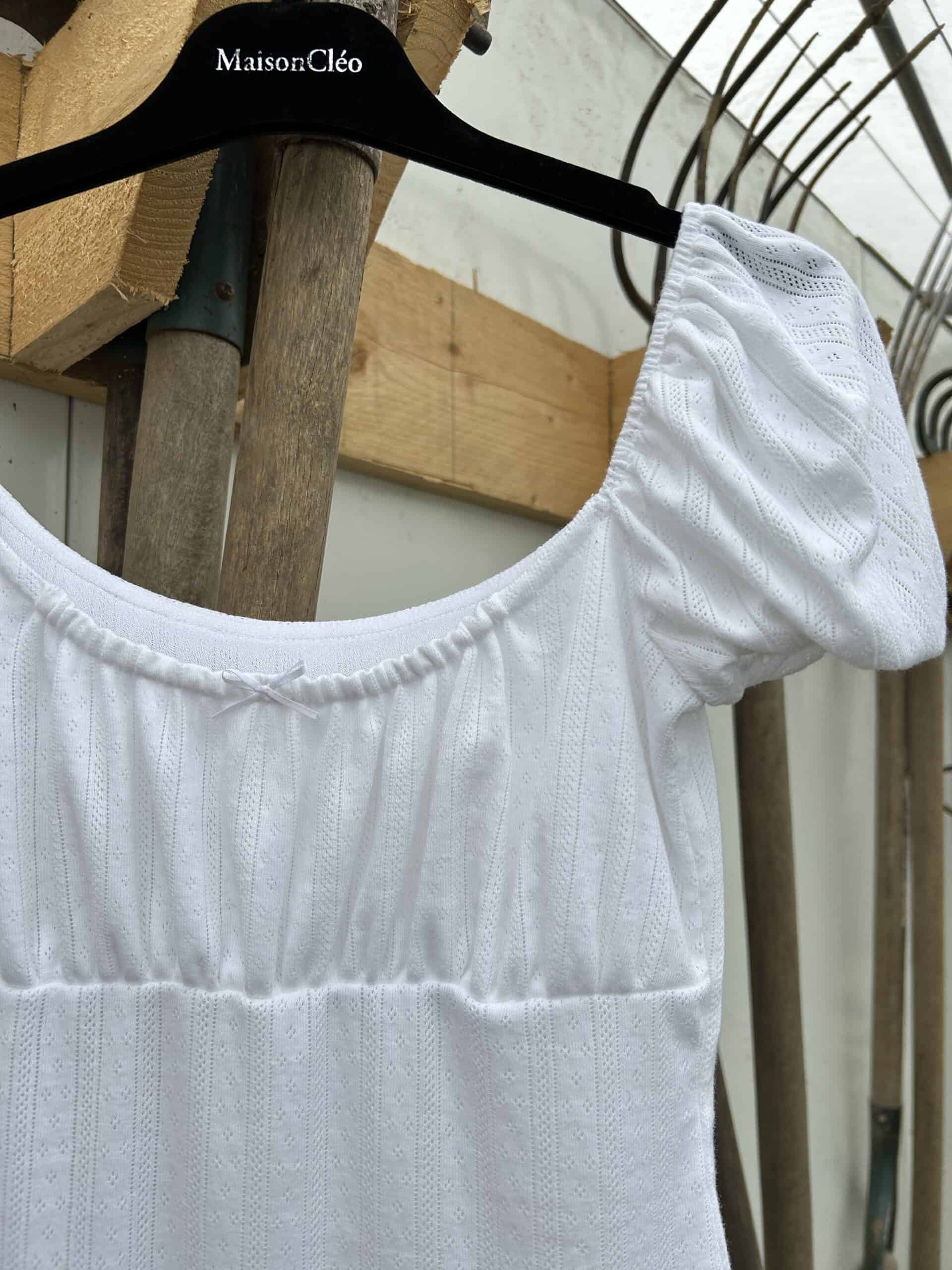 Rio Baby Onesie, White Pointelle main image 1