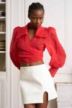 Julie Blouse in Red Stripe main image 1