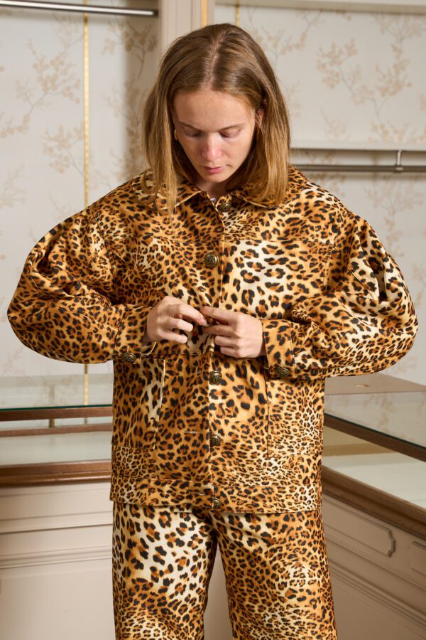 ROXANNE oversized thick leopard jacket – Maisoncleo